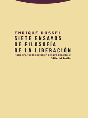 Siete ensayos de filosofía de la liberación - ebook